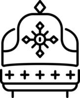 An outline style icon of a russian boyar hat vector