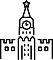 A line style icon of spasskaya tower vector