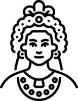 Great catherine icon in linear style vector