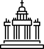 A linear icon of a russian landmark vector