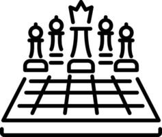 A line style icon of a chess game vector