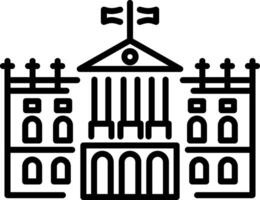 A linear icon of hermitage museum building vector