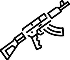 A linear style icon of russian gun vector