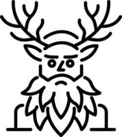 Forest spirit icon in outline style vector