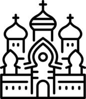 Kizhi pogost icon in linear style vector
