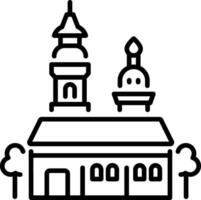 Paul fortress icon in outline style vector