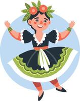 Chinelo Dancer illustration in flat style vector