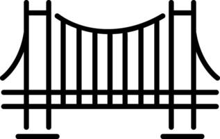 A line style icon of a bridge vector