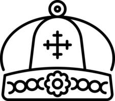 Boyar cap icon in outline style vector