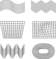 a set of different shapes and lines vector