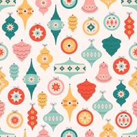 Seamless pattern with Christmas tree toys. Print for wallpapers, textiles, wrapping paper, banners. vector