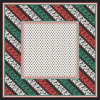 batik keffiyeh combination scarf design vector