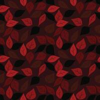 dark red falling leaves pattern vector