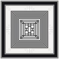 line square pattern silk scarf vector
