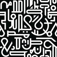 black and white abstract shape pattern vector