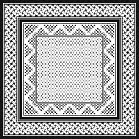 black and white scarf keffiyeh style vector