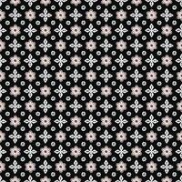 abstract hand drawn flower batik pattern vector