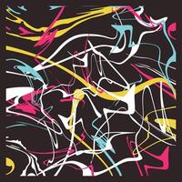 abstract bold color wave scarf pattern vector