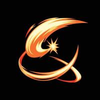 cartoon sword slash trail effect vector