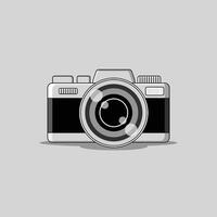 flat isolated camera cartoon illustration vector
