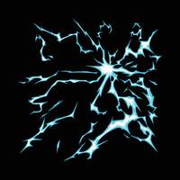 burst of lightning cartoon effect vector