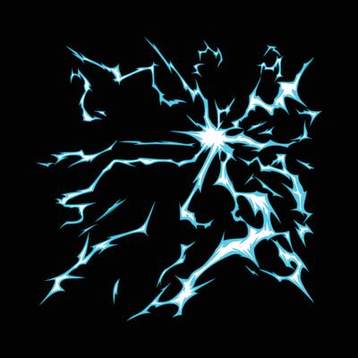 burst of lightning cartoon effect