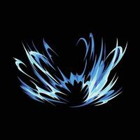 blue dash trail cartoon effect vector