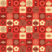 chinese new year theme pattern vector