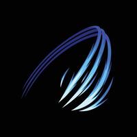 blue claw trail attack effect vector