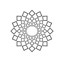 Abstract Geometric Spiral Pattern with Squares Border vector