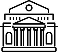 Russian balshoi theatre icon in linear style vector