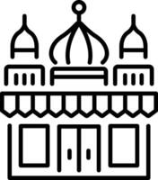 A linear style icon of russian architecture vector