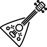 A line icon of balalaika instrument vector