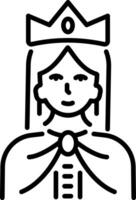 Catherine portrait icon in line style vector