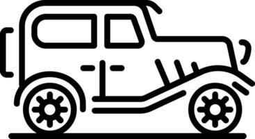 Vintage car icon in linear style vector