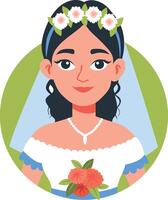 A flat illustration of a character playing samba tambourine vector