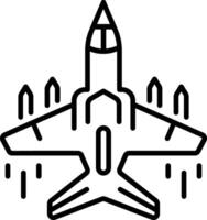 Russian aircraft icon in linear style vector