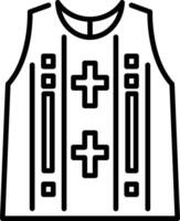 A line style icon of church vestment vector