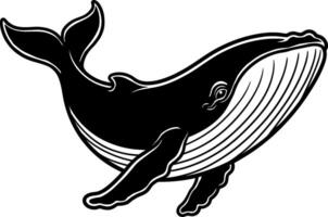 Blue Whale Swimming in Ocean vector