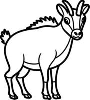 Chamois Goat in Mountain Wilderness vector