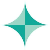 A decorative four pointed star vector