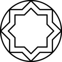 Minimalist flat folk flower shape vector