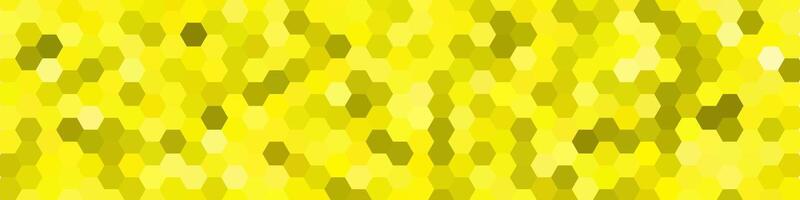 A vibrant abstract image with a honeycomb-like hexagonal pattern in various shades of yellow. The design features a gradient effect, blending light and dark yellow tones to create depth and texture vector