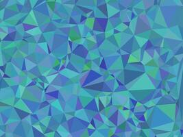 a cool-toned abstract geometric background in shades of blue and green. It consists of overlapping triangular and polygonal shapes, creating a crystalline, mosaic-like appearance. vector