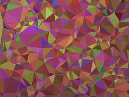 a complex abstract geometric background with a rich and warm color palette. It features overlapping triangular shapes in shades of red, purple, orange, green, and brown. vector