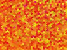 A vibrant mosaic of hexagon tiles in a warm color palette. vector
