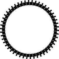 circular Spinal column frame with copy space for text or design vector