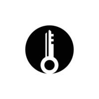 abstract and simple logo of key in circle vector