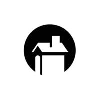 abstract and simple logo of circle house vector