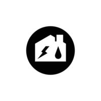 abstract and simple logo of energy house vector